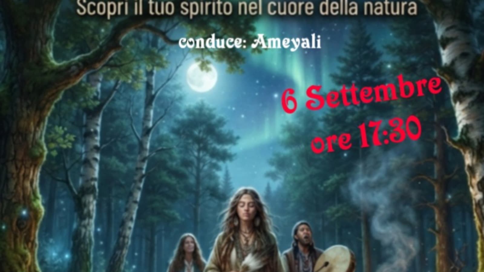 Camminata di potere e viaggio sciamanico nel bosco