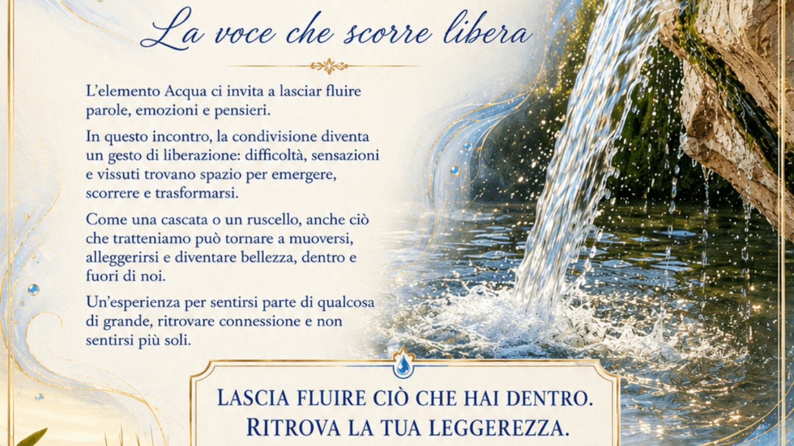 I mercoledì Sensoriali- Elemento Acqua