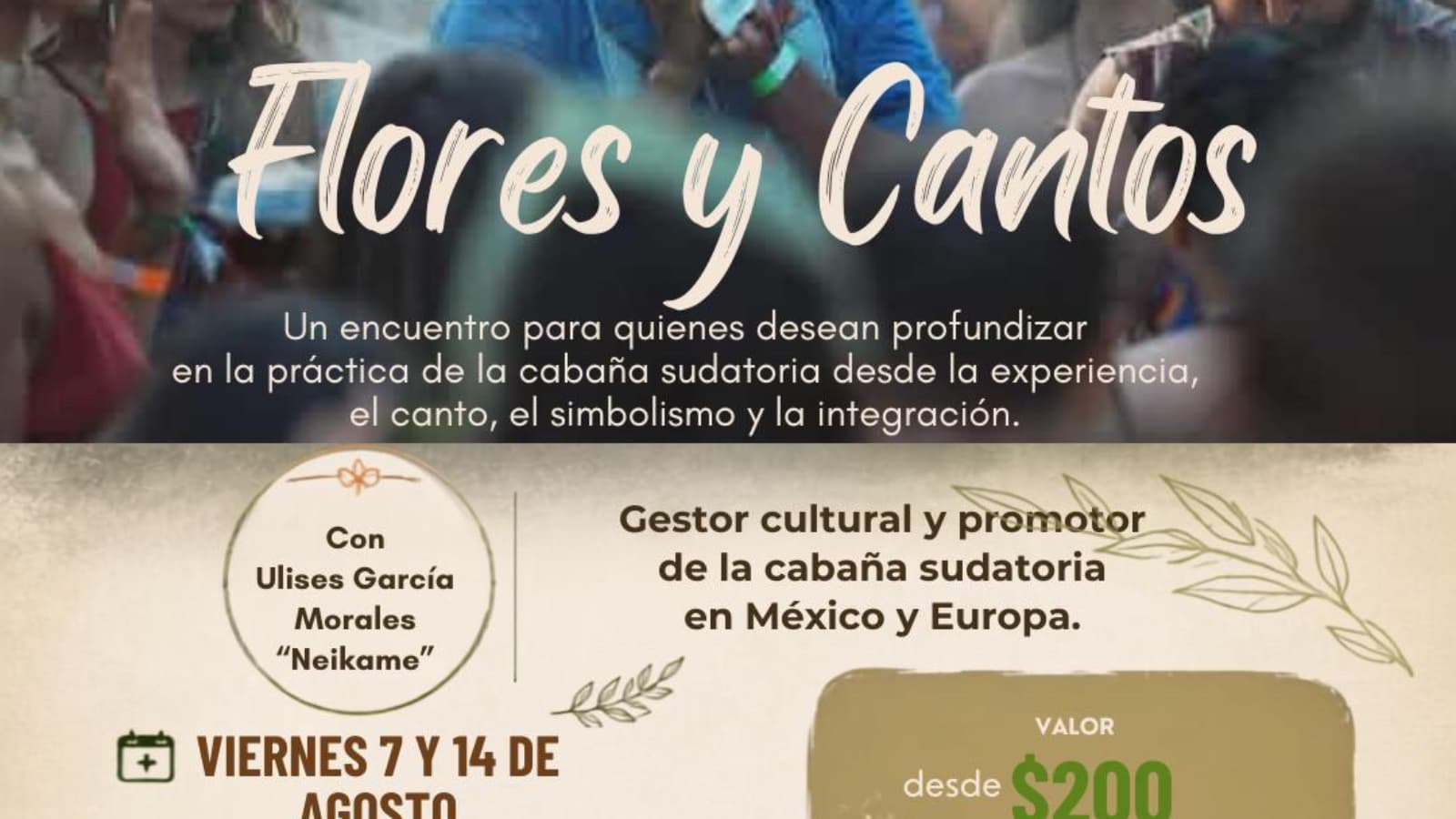 Flores y cantos en el temazcal
