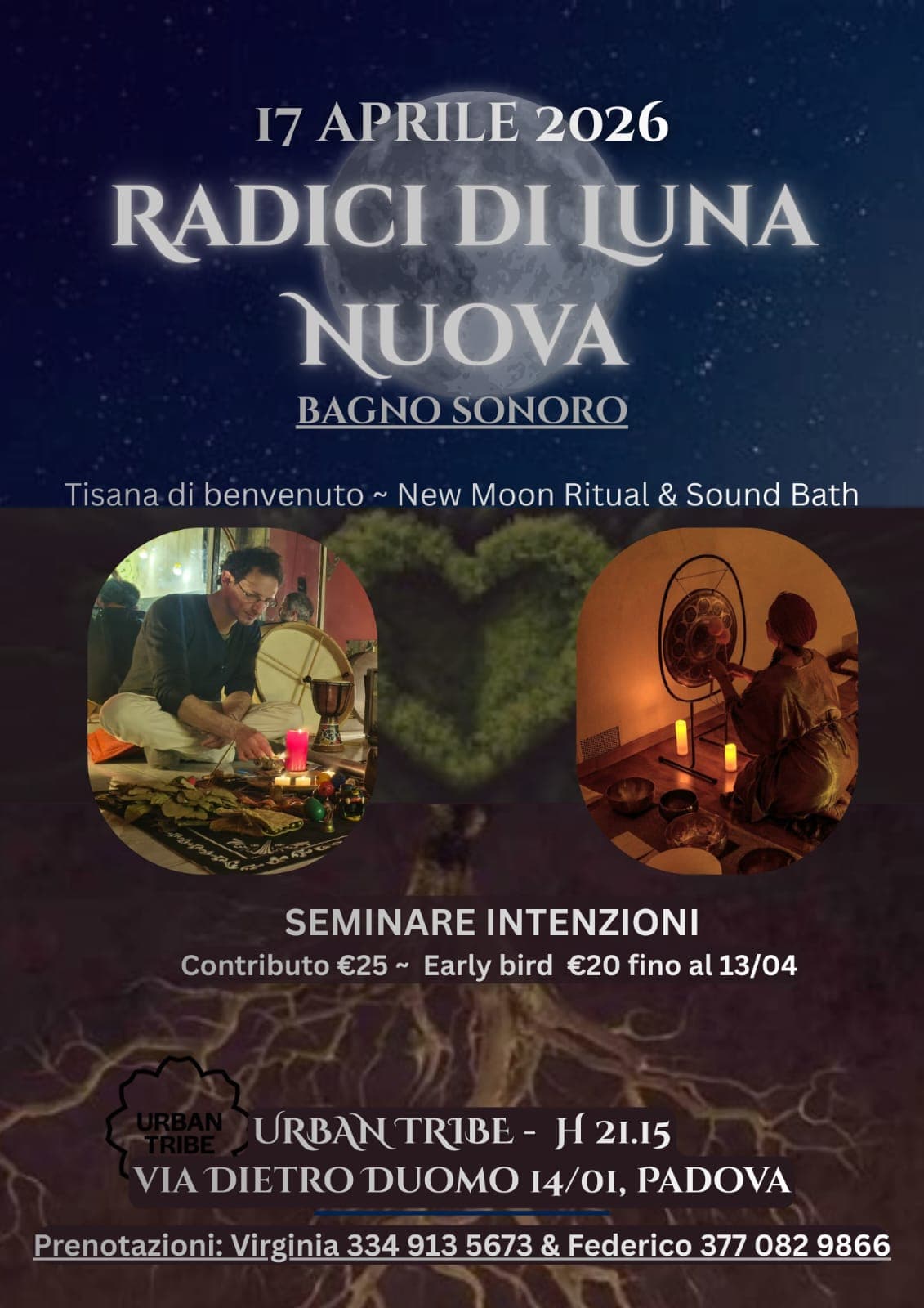Bagno sonoro "Radici di Luna nuova "
