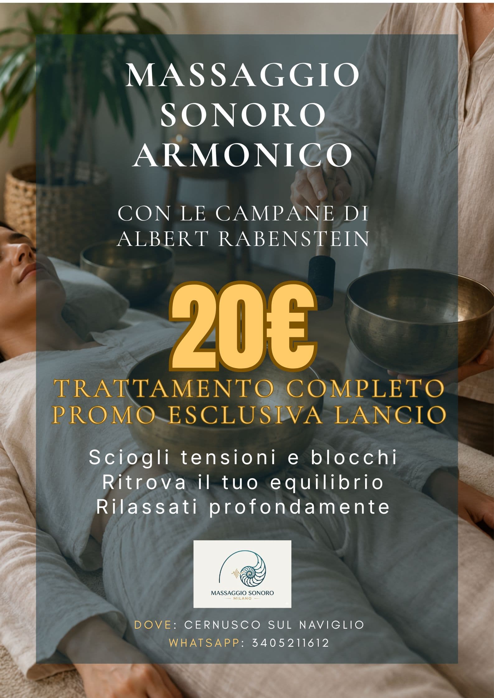 Massaggio sonoro armonico (sessioni individuali)